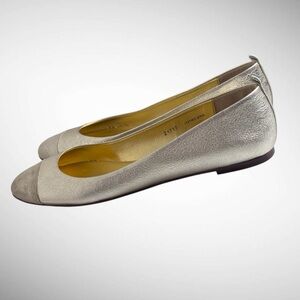 J.Crew Cecilia Ballet Flats Woman’s sz 11 Narrow Leather Metallic Gold